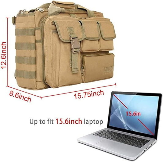 Tactical Briefcase, tactical computer bag 14.1" 15.6 In Men's Military Laptop Messenger Multifunction Briefcase for Men