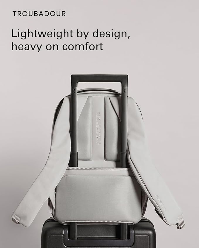 Troubadour Apex 3.0 Compact - 16L Premium Laptop Backpack - Ergonomic & Water Resistant - Designed for Work and Travel - Scree