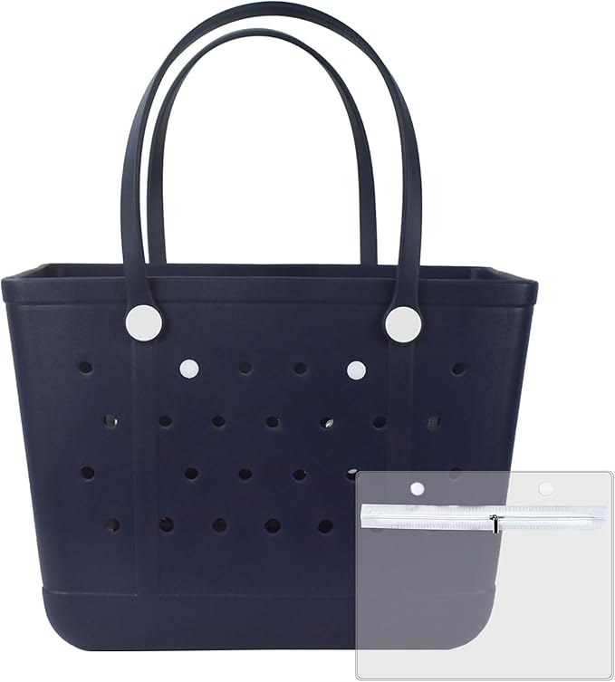 X Large Beach Bag, Oversized Rubber Beach Bag, Washable Open Tote Bag Durable Tote Travel Bags