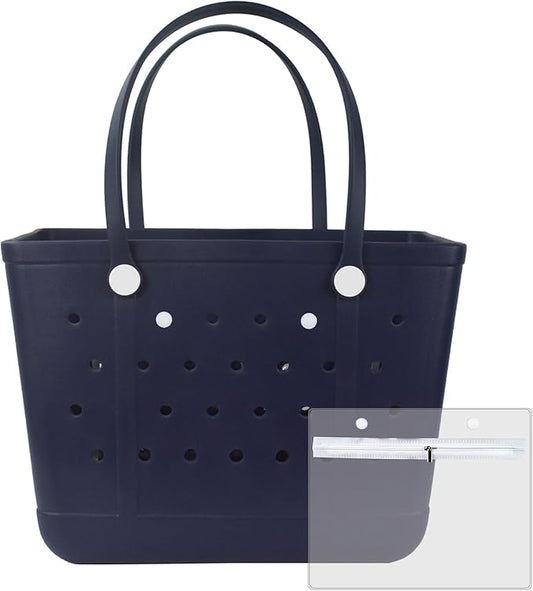 X Large Beach Bag, Oversized Rubber Beach Bag, Washable Open Tote Bag Durable Tote Travel Bags