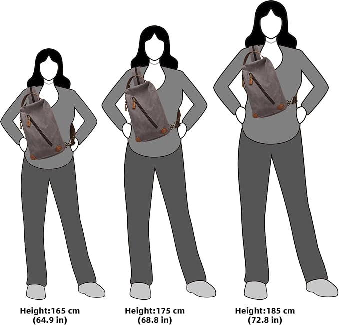 KL928 Canvas Sling Bag crossbody Bags Small Backpack Pack Travel Purse convertible purses for Women Men