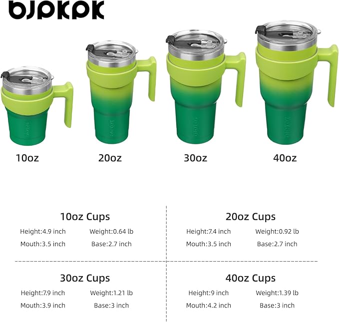 BJPKPK Tumbler With Handle And Straw 30oz Stainless Steel Tumbler With Lid Insulated Coffee Cups,Bamboo Grove