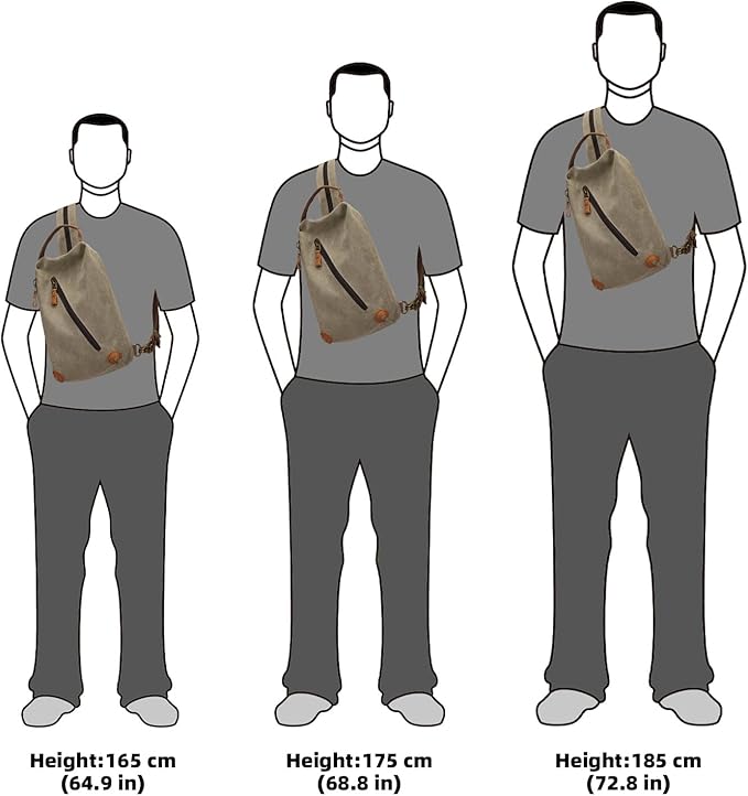 KL928 Canvas Sling Bag crossbody Bags Small Backpack Pack Travel Purse convertible purses for Women Men