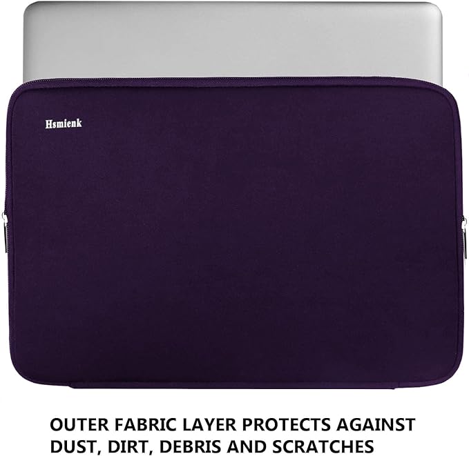 Laptop Case, 15.6 Inch, Durable Shockproof Protective Sleeve Cover Compatible with HP, ASUS, Lenovo, Acer, Notebook, Computer, Dark Purple