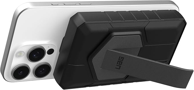 URBAN ARMOR GEAR UAG 10000mAh Power Bank SRGE 20W 2-Port USB-C USB Magnetic Wireless Portable Charger Fast Charging Battery Pack w/Kickstand Compatible with iPhone 17, Samsung Galaxy S25, Black/Grey
