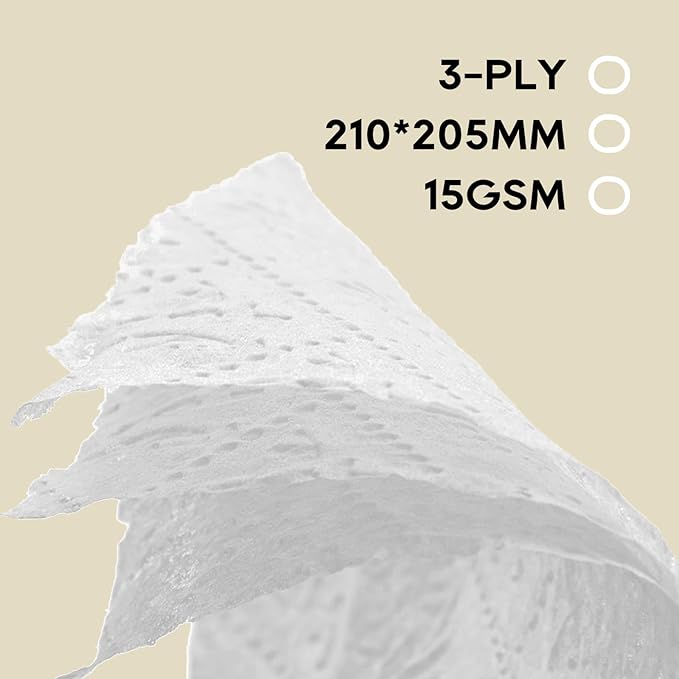 ECO BOOM Soft Pocket Tissues, Travel Size, 3-Ply, Hypoallergenic, 36 Packs, Eco-Friendly Facial Tissues for Car, Purse, and School