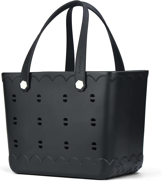 Armerssi Rubber Tote Bag For Women Large Rubber Beach Bag Waterproof Washable Handbag Durable Tote Bag Beach Swimming Travel