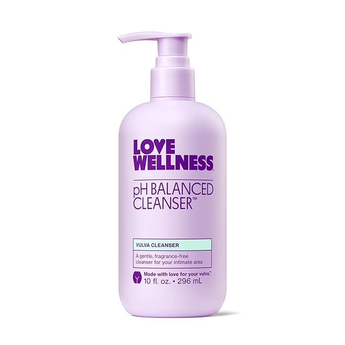 Love Wellness pH Balancing Cleanser | Feminine Vulva Wash for Intimate Health & Hygiene | Fragrance-Free, Non-Irritating & pH Matched | With Aloe Vera & Calendula for Sensitive Skin | 10 Fl Oz