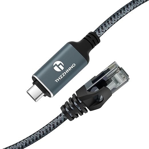 USB C to Ethernet Cable 15FT, Type C to RJ45 Gigabit LAN Network Cord,Directly Connected,Thunderbolt 3/4 Compatible for MacBook Pro/Air, iPad Pro, iPhone 15 Series,Galaxy S24, Windows