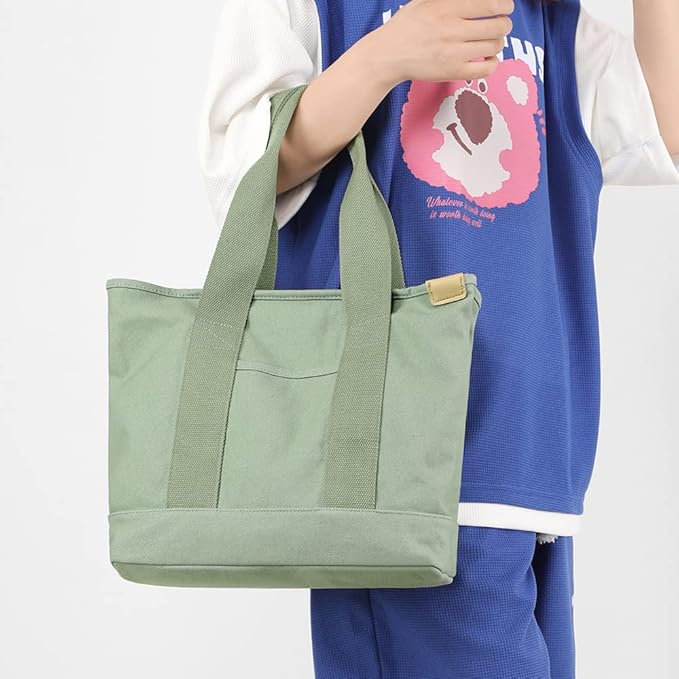 zhongningyifeng Canvas Women Tote Bag Casual Top Handle Satchel Large Capacity Handbags Shopping Bag for Work Travel