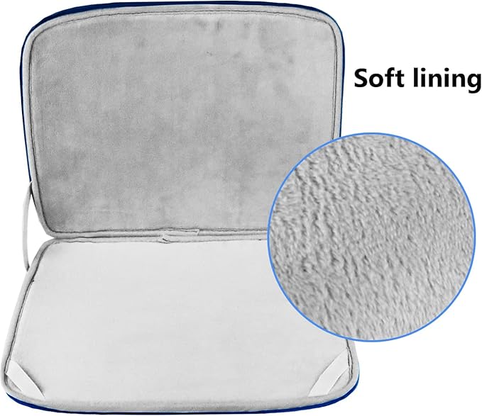 15.6 Inch Laptop Sleeve, Durable Shockproof Protective Cover Flip Case Briefcase Carrying Bag Compatible with 15.6" HP, ASUS, Lenovo, Acer, Notebook, Computer, Ultrabook, Chromebook, Blue