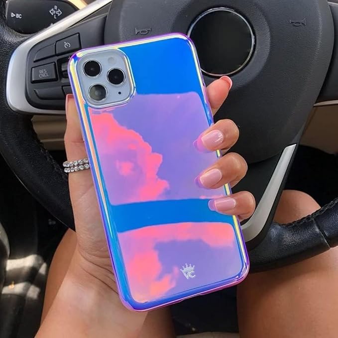 VELVET CAVIAR for iPhone 15 Pro Max Case - Compatible with MagSafe - 10ft Drop Tested - Iridescent Holographic Nebula