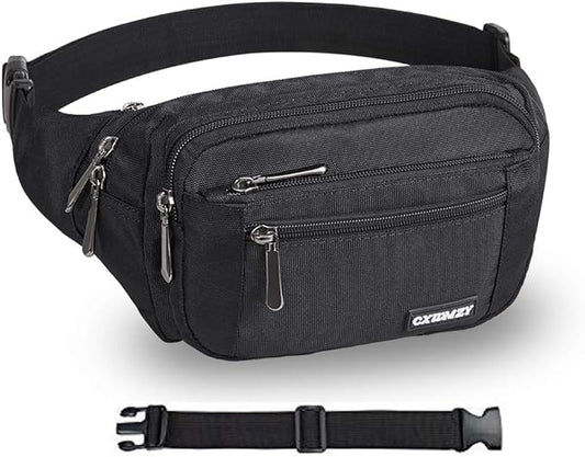 CXWMZY Fanny Packs For Women & Men Waist Pack Hip Bum Bag with Multi-Pockets Large Capacity Waterproof Casual Bum Bag for Disney Traveling Casual Cycling Running Hiking