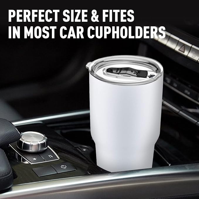 COMOOO 30oz White Tumbler Stainless Steel Insulated Tumbler with Lid Double Wall Vacuum Coffee Cup Large Travel Mug for Hot and Cold Drinks, Home, Office, School,Party (White, 1 Pack)