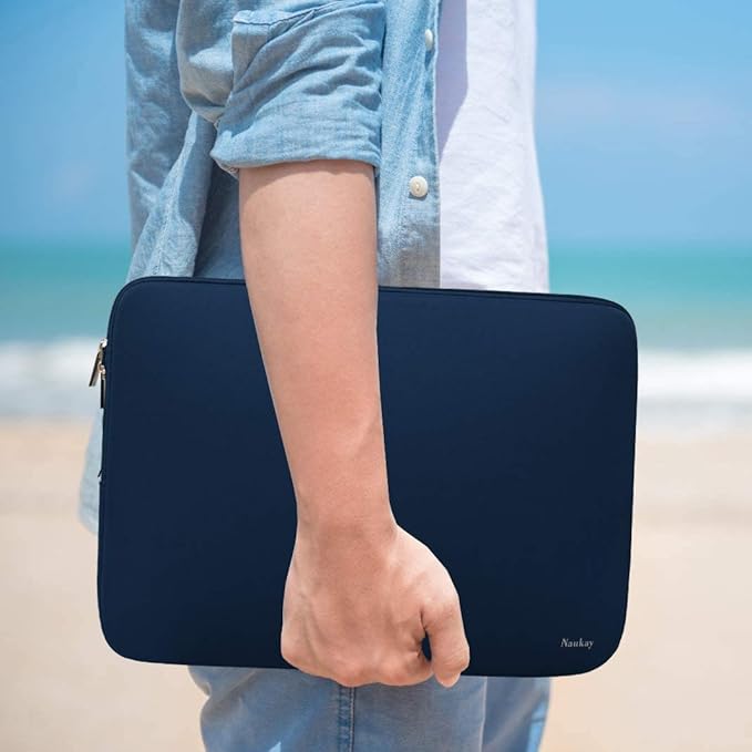 13 Inch Laptop Case,Resistant Neoprene Laptop Sleeve/Notebook Computer Pocket Case/Tablet Briefcase Carrying Bag Compatible with MacBook Pro,MacBook Air,Notebook Computer-(Dark Blue)
