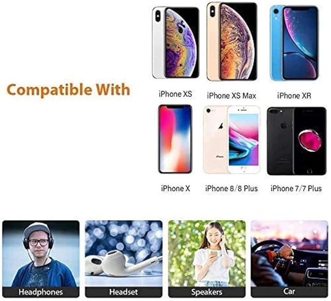 [Apple MFi Certified] 2 Pack for iPhone 3.5mm Headphones Adapter, Lightning to 3.5 mm Headphone/Earphone Jack Converter Audio Aux Dongle Compatible with iPhone 14 13 12 11 Pro XR XS Max X 8 7.