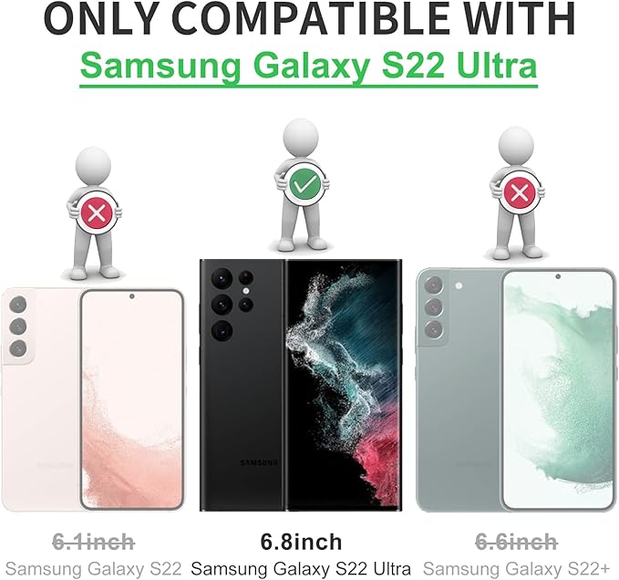 Tnarru Compatible for Samsung Galaxy S22 Ultra Case with Ring Holder Kickstand [with Magnetic] Soft TPU Shockproof Electroplated Protective Phone Case for Galaxy S22 Ultra 5G Green