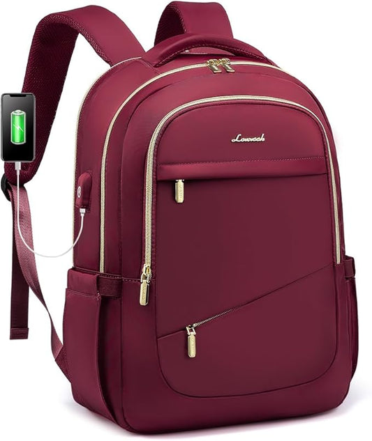 LOVEVOOK Laptop Backpack for Women, Slim Business Laptops Bag with Separate Computer Compartment Stylish Daypack for College Work Travel, Fits 15.6" Laptop