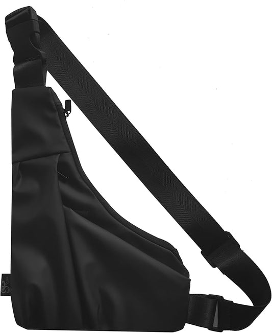 Lightweight Crossbody Bag for Women Men, Anti Theft Sling Bag with Back Pocket, Waterproof Chest Bag for Daily Use, Hiking, Cycling, Running.