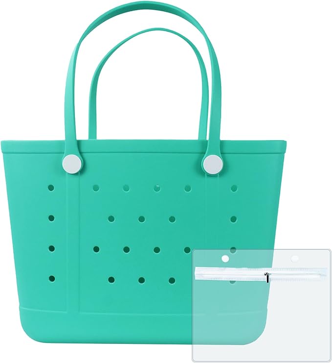 X Large Beach Bag, Oversized Rubber Beach Bag, Washable Open Tote Bag Durable Tote Travel Bags