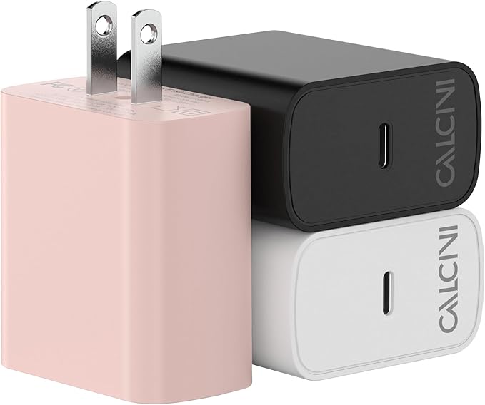 USB C Charger Block CALCINI 3 Pack GAN 65W PD Compact Fast Type C Wall Charger for Laptop Charger Power Adapter MacBook Pro/Air, GalaxyS21/S20, Dell XP S13, Note 20/10+, Phone15/Mini iPad,Pixel