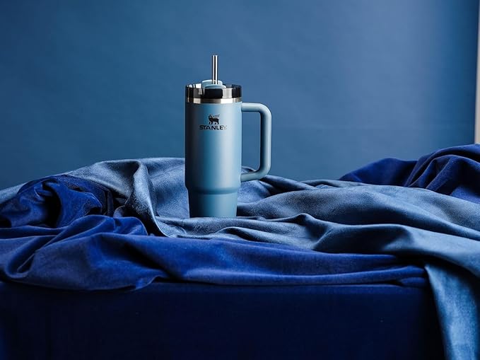 STANLEY Quencher H2.0 Tumbler with Handle and Straw 30 oz | Flowstate 3-Position Lid | Cup Holder Compatible for Travel | Insulated Stainless Steel Cup | BPA-Free | Blue Spruce
