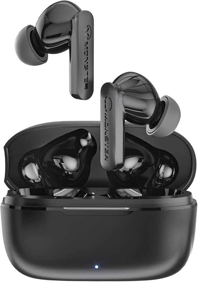 Monster Wireless Earbuds Bluetooth 5.3 Headphones with CVC 8.0 Noise Reduction, IPX8 Waterproof in-Ear Stereo Earphones 60H Playtime, Bluetooth Earbuds with Fast Charging for Sport