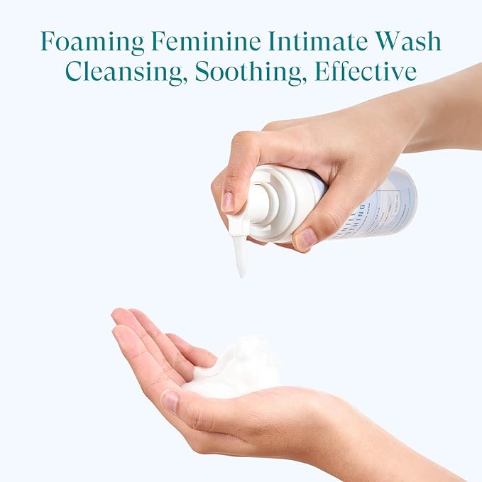 Soothing Foaming Feminine Wash for Women, Gentle Plant-Based Body Wash for Sensitive Skin, Ph Balance - Vaginal Reduces Odor - Paraben & Dioxide Free, Unscented, 6.76 Fl.Oz, Pack of 2