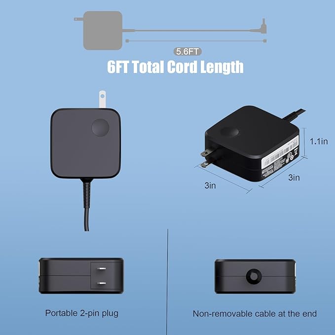 65W Round tip Charger for Lenovo V14 V15 V17 G2 G3 G4 abp ada itl iil Series Laptop for Lenovo Ideapad 1 3 5 110 110s 310 320 330 330s s340 Yoga 710 720 510 520 330 ADLX65CCGU2A Adapter Power Cord