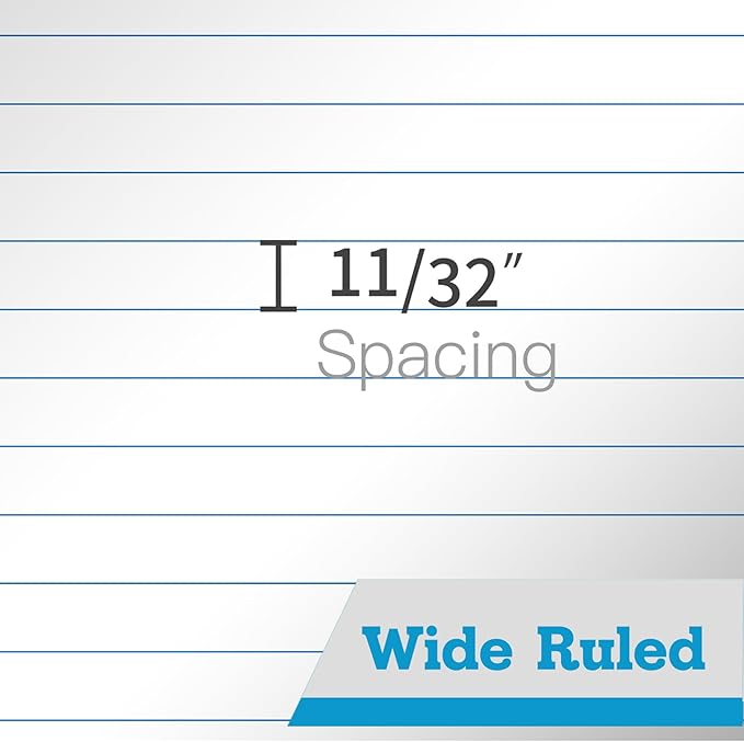 KAISA White Legal Pads Writing Pads Recycled Paper 8.5"x11.75" Wide Ruled Perforated 40 sheets Hard Back Notepads 8-1/2"x 11-3/4" Writing Tablet For Office Supplies Lined Paper (White 2pads)