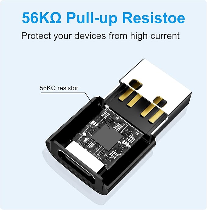 USBA to USBC Adapter 8 Pack,USB Type C Adapter,USB-A OTG Adaptor,Type-C Charger Cable Converter,USB Adapters for iPhone 15 14 13,iWatch,iPad,Phones,Black