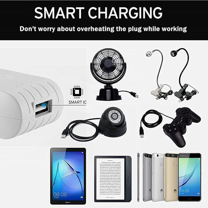 UL Certified Power Adapter 5V 1A USB Wall Charger 1000mA DC Power Supply Compatible with All USB Plug 5V-1A Type A,5Pcs