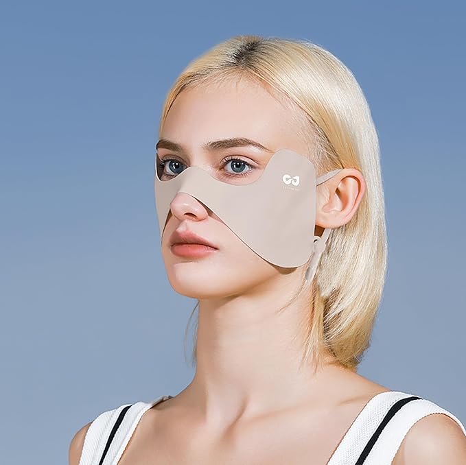 UPF50+ Half Mask,Face Shield,Sun Screen Protector for Face with Adjustable Ear Straps, Golf Visors for Women Golfers