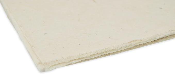 Handmade Lokta Laser and Inkjet Printer Paper with Deckle Edge 8.5x11 Inch Vintage Decorative Specialty Printing Paper (25 Sheets, Natural)