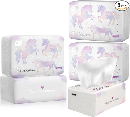 Pack of 6, Soft Small Facial Tissue, Toilet Paper, Disposable Napkin, Bag Cover NOT Box, White Facial Paper, Material Wood Pulp Fiber NOT COTTON, 4-Ply