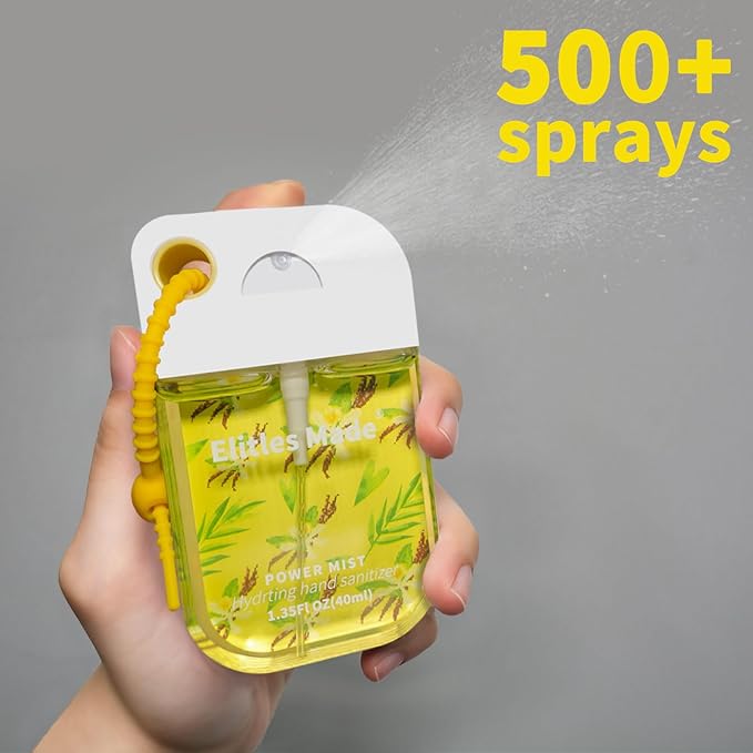 Hand Sanitizer Spray, 3Pack Spray Hand Sanitizer Travel Size With Cute Keychain, Scented Pocket Power Mist Hydrating Women Teen Girl Gifts, 1.35FL.OZ (Vanilla,Lavender,Ocean