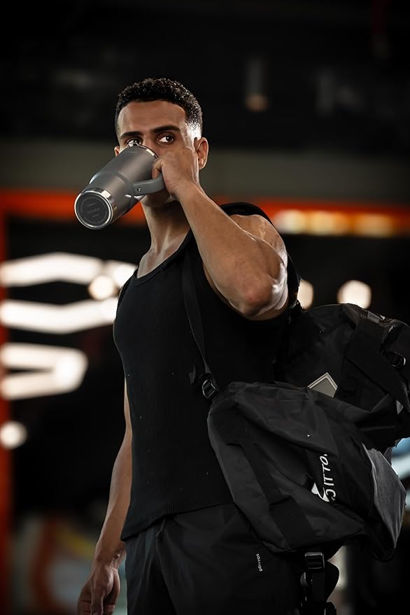 Easy Clean Pro Tumbler - 40 oz Water Bottle with Handle Quick-Disassemble Flip Straw, Leakproof Insulated Stainless Steel, Dishwasher Safe, BPA-Free Gifts for Women & Men