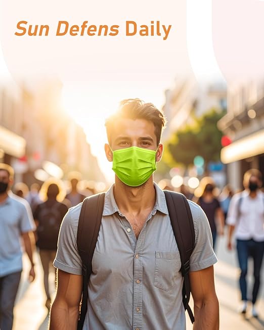 Face Masks Disposable 100 Pack, 4 Ply ASTM Level 3 Medical Grade, FSA/HSA Eligible, Breathable for Adult Outdoor Protection, Individually Wrapped for Home, School & Office, Tropical Lagoon