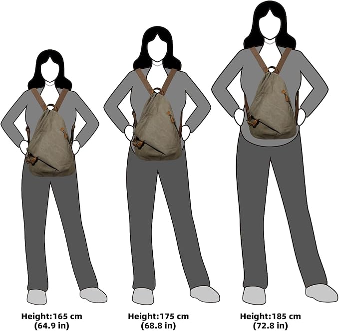 KL928 Canvas Vintage Backpack – Large Casual Daypack Outdoor Travel Rucksack Hiking Backpacks for Men Women