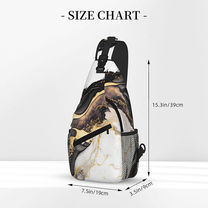 Cross Chest Bag Diagonally for Men Shoulder Bag for Travel Hiking Trendy Sling Bag with Adjustable Shoulder Strap