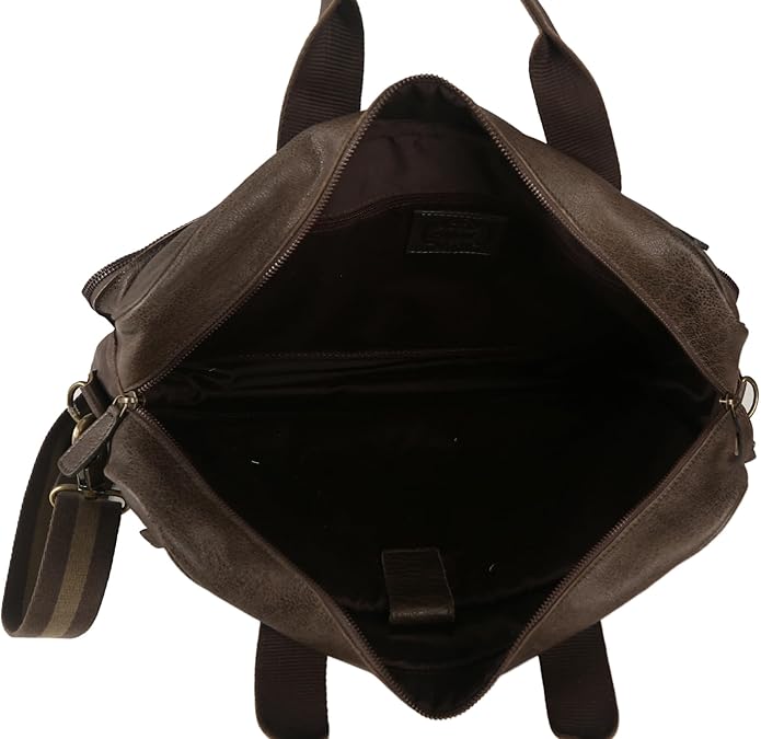 KomalC 16 Inch Leather briefcases Laptop Messenger Bags for Men and Women Best Office Satchel Bag