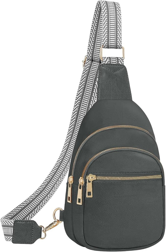 Small Leather Sling Bags for Women Fashion Crossbody Backpack Purse Sling Crossbody Bags