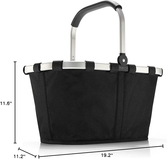 reisenthel carrybag black - Sturdy shopping basket with plenty of storage space and practical inner pocket - Elegant and water-repellent design