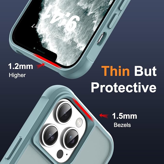 Compatible with iPhone 11 Pro Max Case with Invisible Magnetic O-Ring Stand Military-Grade Translucent Case for iPhone 11 ProMax 6.5" [Compatible with Mag-Safe][Great Grip Feeling], Blue