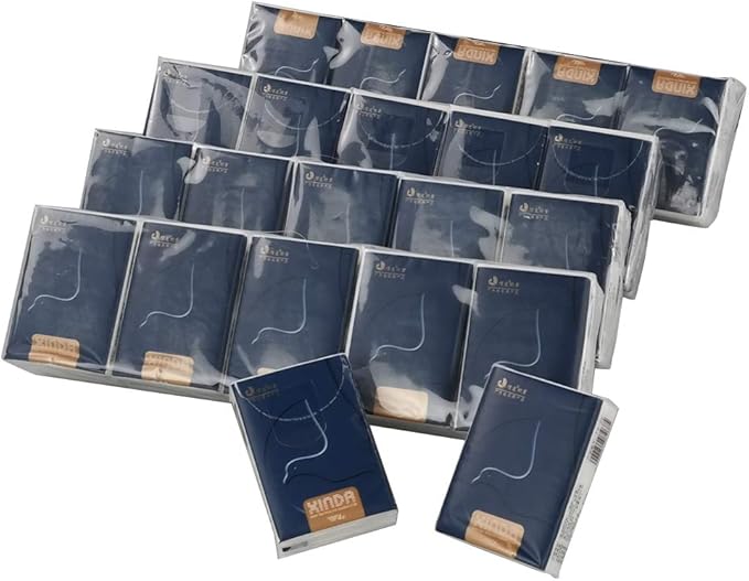 Morcte Soft 4-Ply Facial Tissues, Unscented Pocket Packs Tissues, Pack of 120