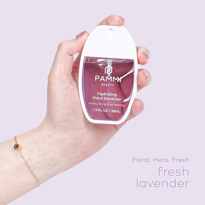 PAMMI Hand Sanitizer Spray Travel Size - Mini Scented Hand Sanitizer Spray Quicky Dry, Pocket Scented Hand Saniztier - 600-Sprays (2 Packs (White Peach))