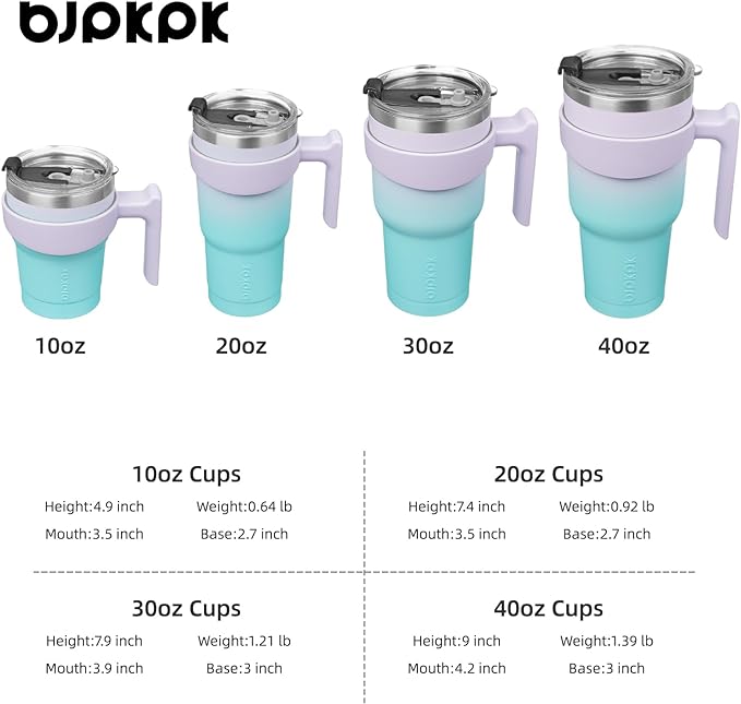 BJPKPK 30 oz Tumbler With Handle Stainless Steel Insulated Tumblers With Lid And Straw For Women,Lavender Green
