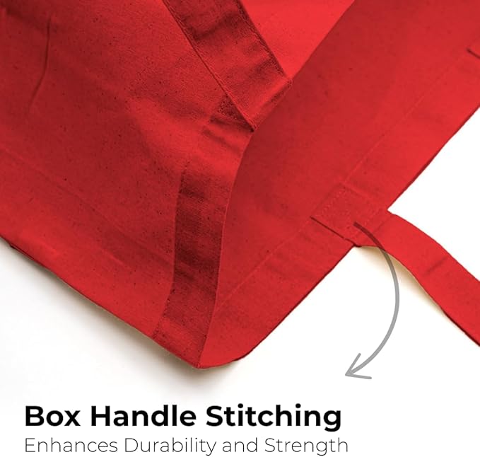 Salt Earth Pack of 5 | 6 | 12 | 24 | 48 – 100% Cotton Reusable Tote Bags – Bulk Grocery, Shopping, DIY, Beach & Gift Use