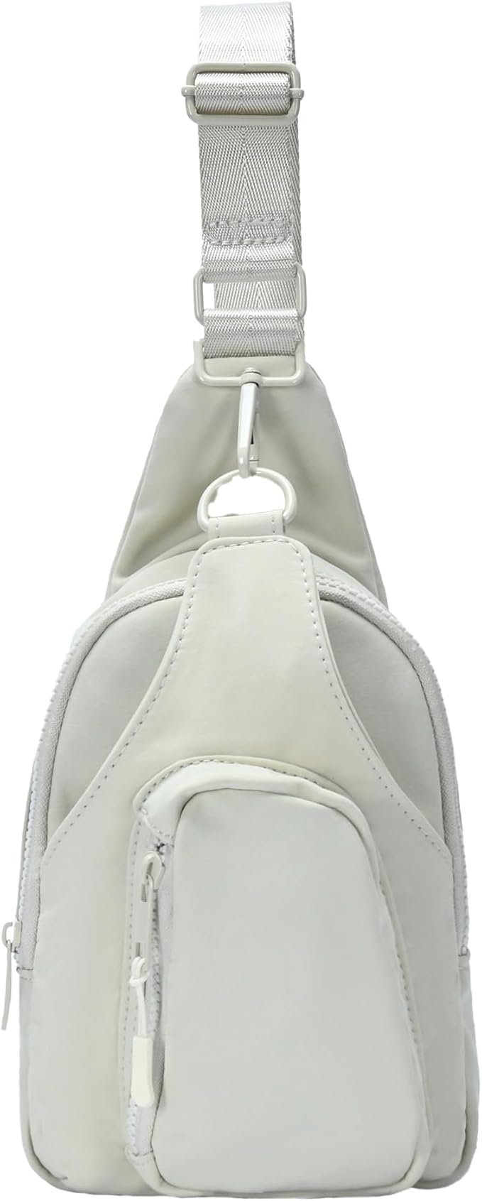 Antik Kraft Tasha Nylon Crossbody Sling (Cream) | Crossbody Bag for Women with 16-20" Strap | Nylon Sling Bag for Women | 7in x 2.5in x 12.5in |