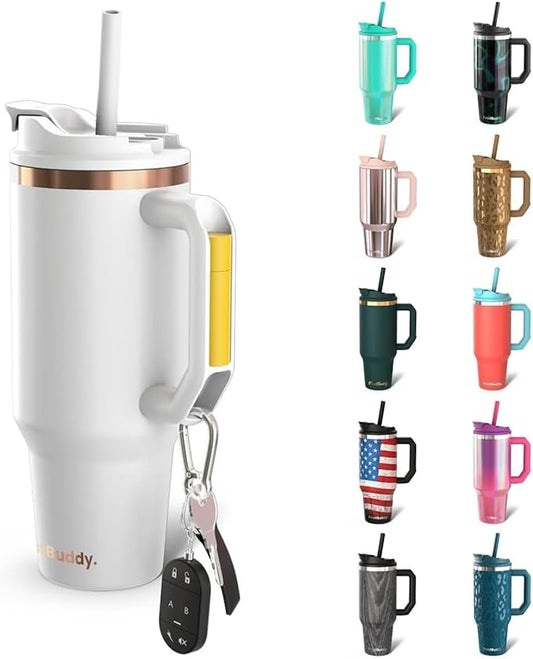 Frost Buddy Thicc Buddy - 50 oz Stainless Steel Vacuum Insulated Tumbler with Lid and Straw for Water - Travel Mug Cupholder Friendly - Gifts for Women Men Him Her (Copperkiss)